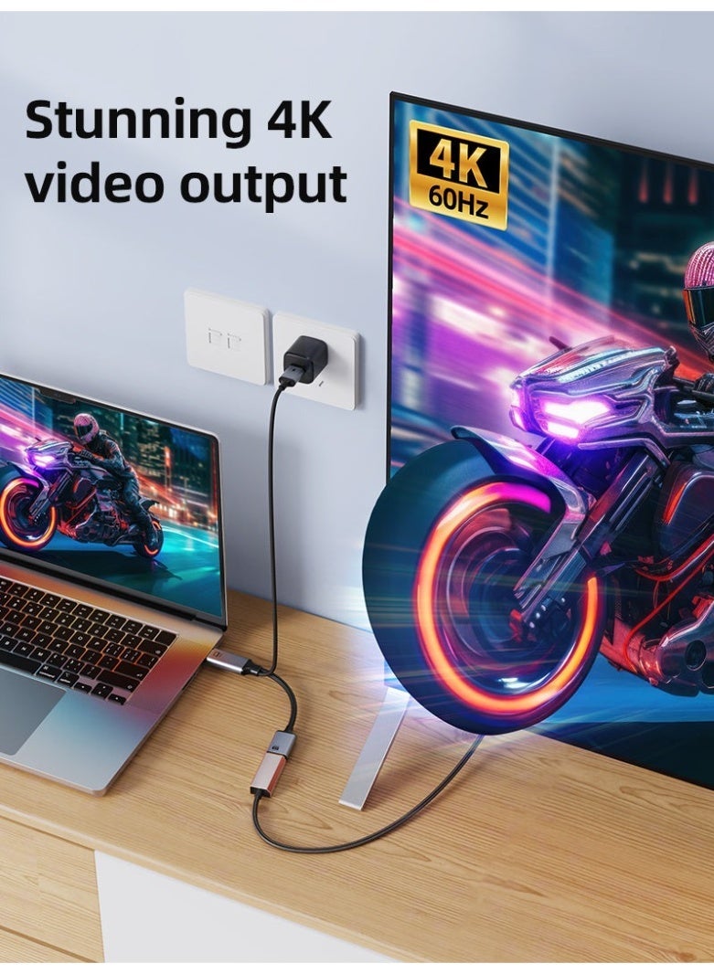 CABLETIME HDMI Male to DisplayPort Female Adapter 4K 60Hz With USB Power - Image 5